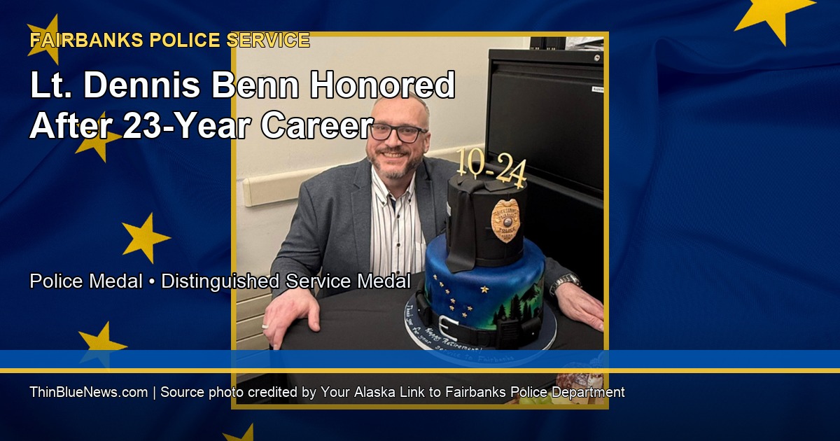 Fairbanks Police Honor Lt. Dennis Benn After 23 Years in Law Enforcement